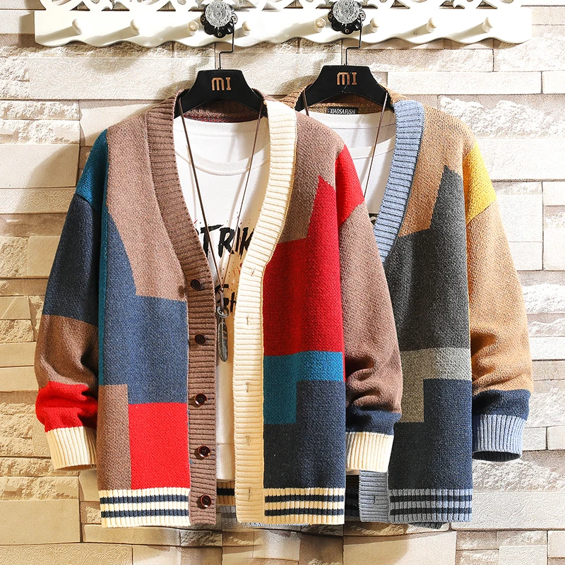 2022 Top Grade New Autum Winter Designer Brand Luxury Fashion Knit Cardigans Sweater Men Casual Trendy Coats Jacket Men Clothes