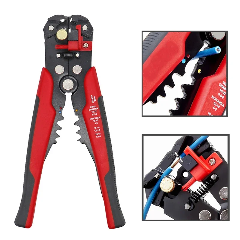 

Stripping Pliers Cable Stripper Tool Hand Tool Crimping Terminal 0.2-6.0mm Multifunctiona High-precision Automatic Wire Stripper