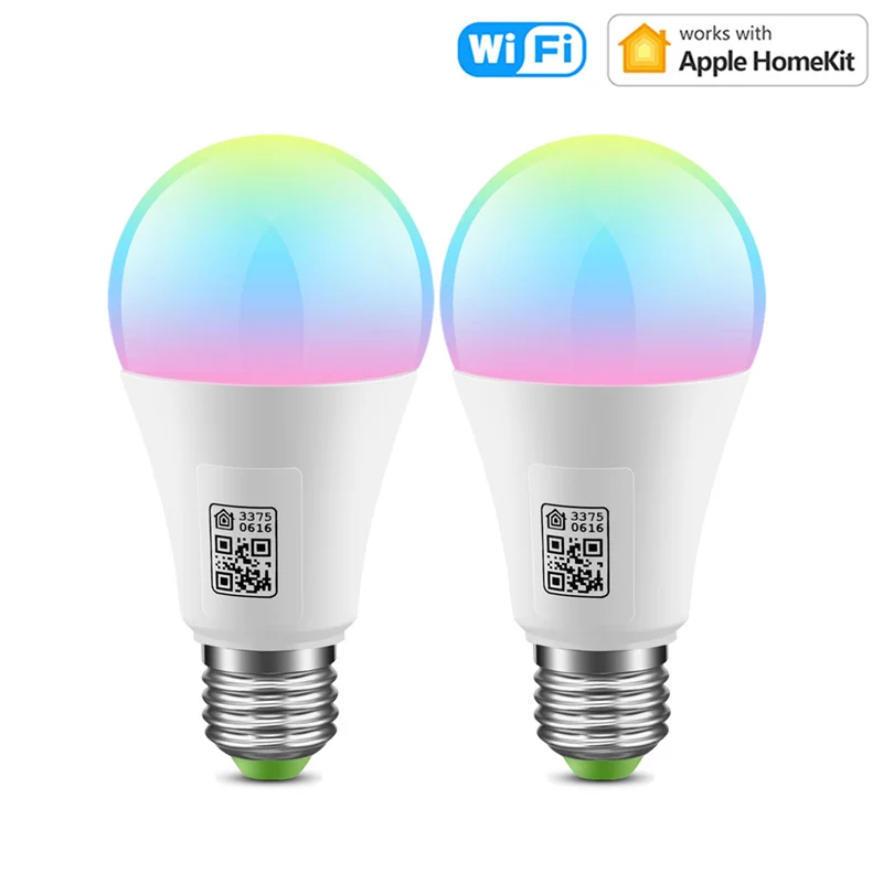 Homekit Smart Led Light bulb E27 RGBW Light Lamp Smart Home Siri Voice Remote Control Compatible With Alexa Google Home 