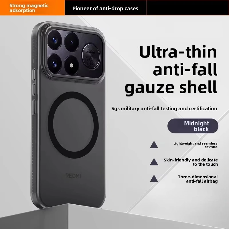 Matte Translucent Magnetic Shockproof Phone Case with MagSafe Compatibility
