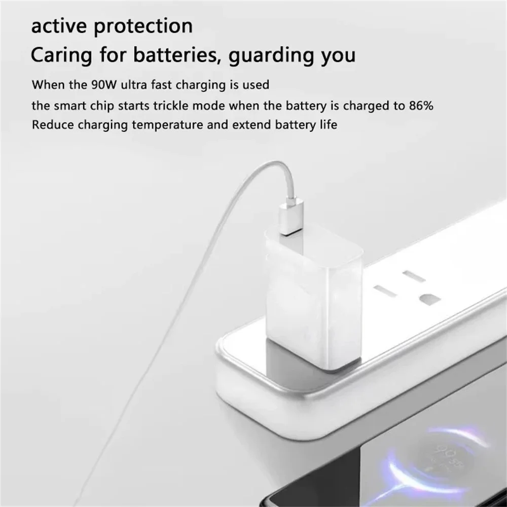 90W Fast Charger For Universal USB Charging Power Adapter USB To Type C Quick Charging Cable Accessories Wall USB Charger