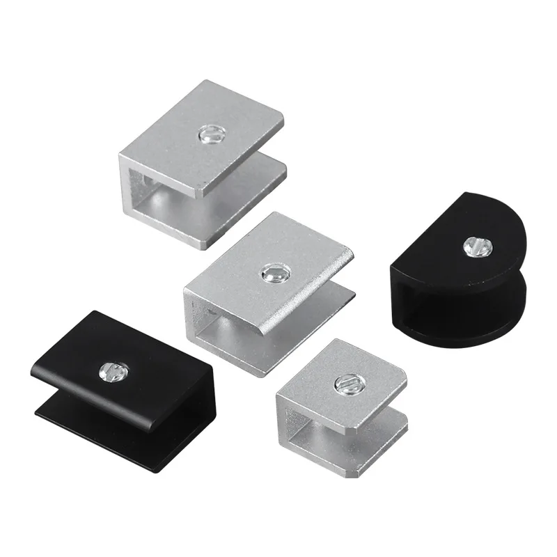 Glass Clip Combination Fixed Clip Display Frame Connector Fastening Partition Support Cross Aluminum Alloy 1PC