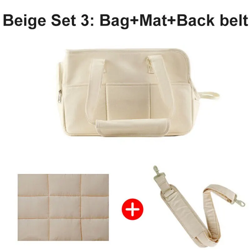 Beige Bag Belt Mat