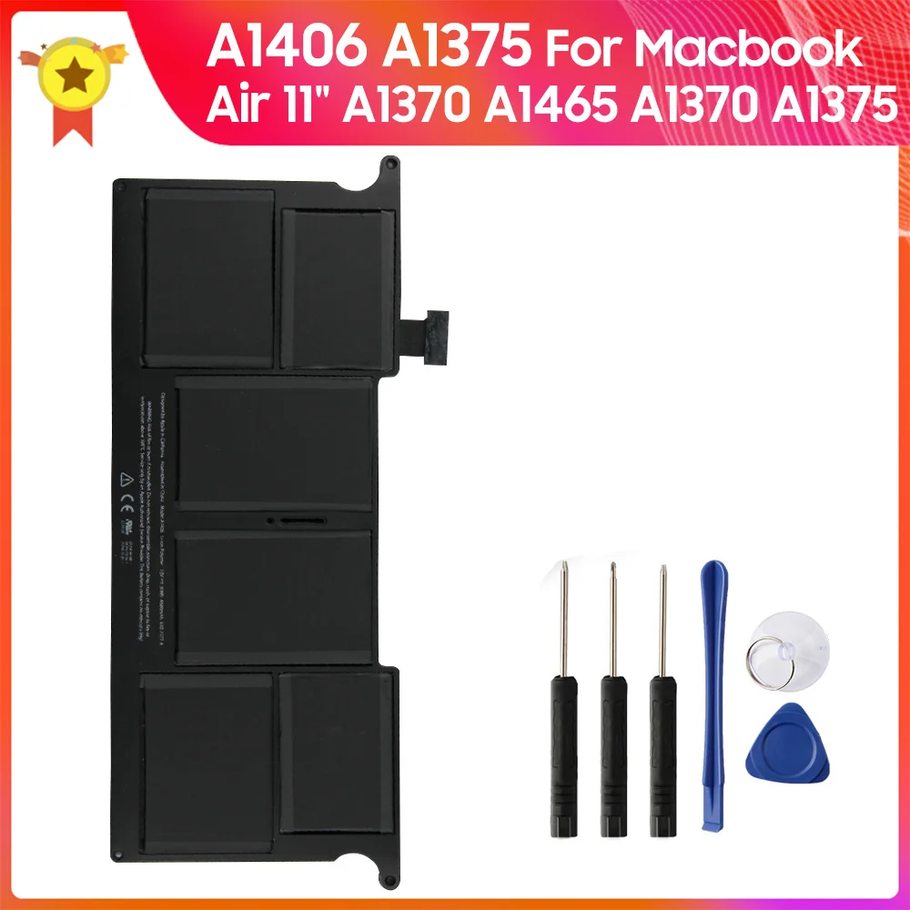 

Сменная батарея A1406 A1375 для Macbook Air 11 "A1465 A1370 4680 мАч A1370 сменная батарея + Инструменты