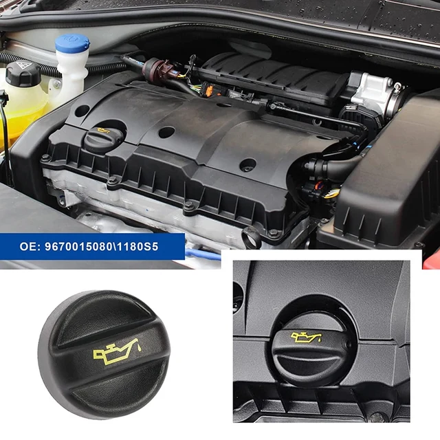 Bouchon Remplissage Huile Moteur Pour Peugeot - Référence OEM 9670015080, Compatible C2, C3, C4, 208, 3008, Etc.