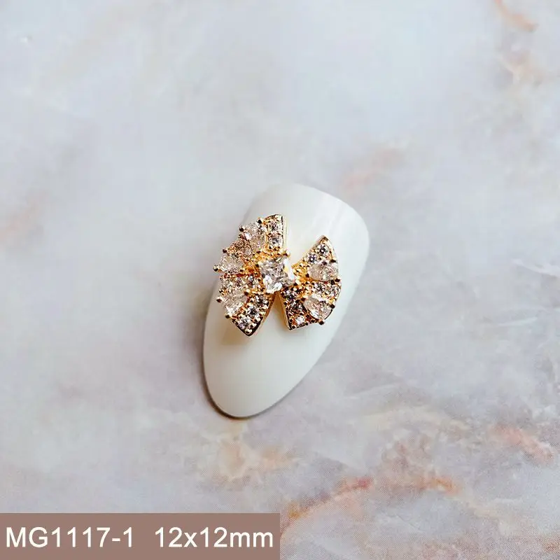 10 teile/los Silber Bogen Mond Stern Quaste Zirkon Kristalle Metall Nägel Schmuck Dekorationen Nail Art Zubehör Charms Teile Lieferungen – Detail 11
