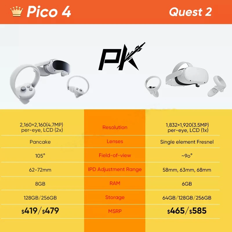 Pico 4 Virtual Reality Headset | Virtual Reality Games Glasses - 4 