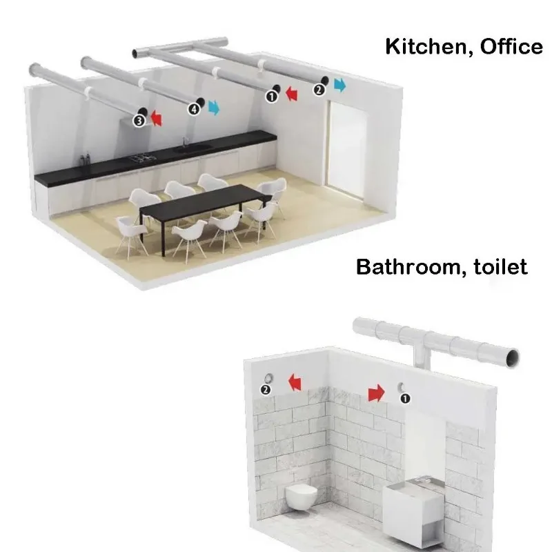 4/6 بوصة 220 فولت تهوية صامتة فتحات الهواء التهوية...