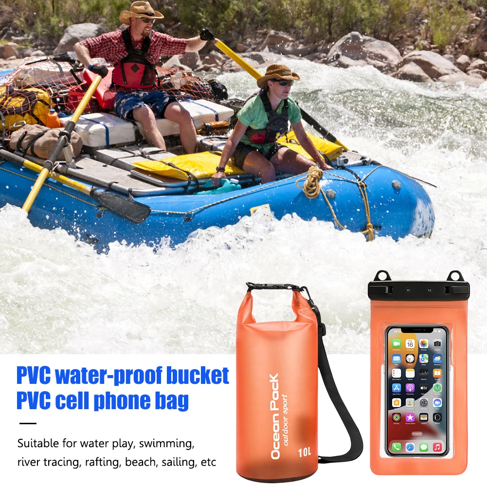 10L Waterproof Water Resistant Dry Bag Sack Storage Pack Pouch For Kayaking  Canoeing River Trekking Boating Swimming Phone Case