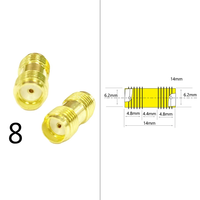 DexMRtiC SMA Male / Female RF Coax Adapter Connector Straight Right Angle T Type Splitter Goldplated NEW Wholesale Type8