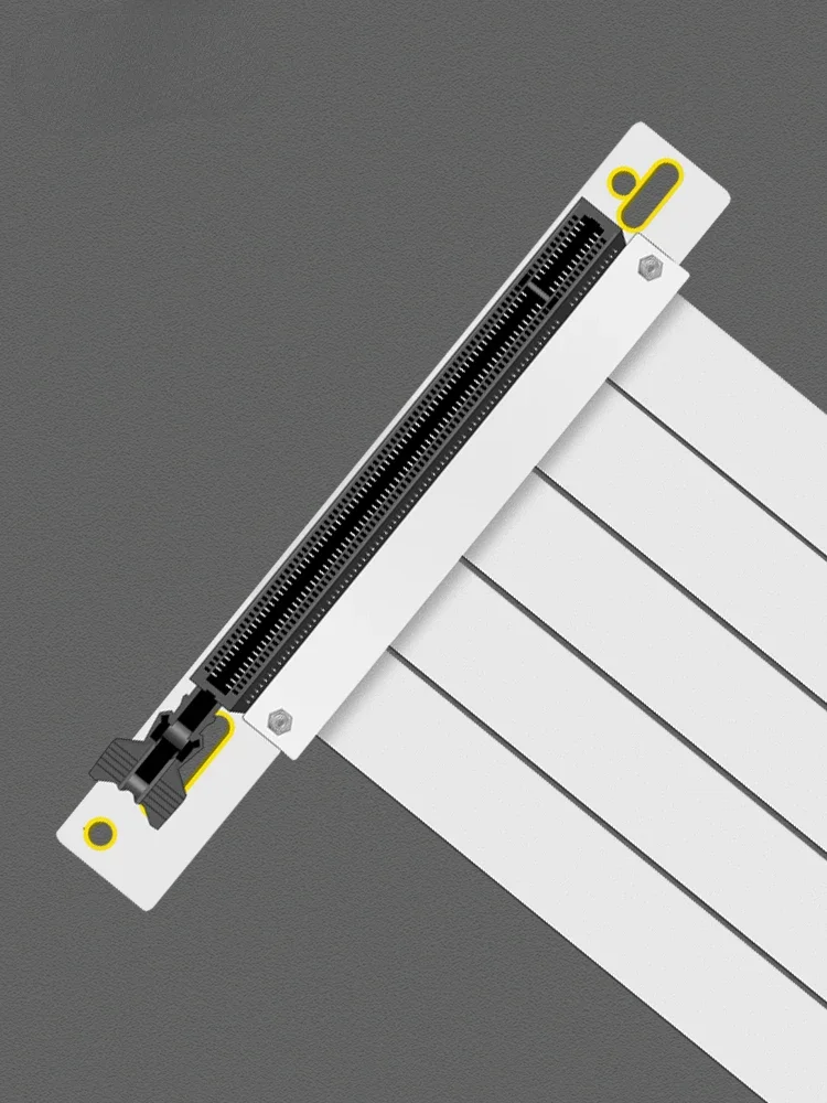 Cabo Extender Riser Pci Express X16 Flexível Plana Placa de Vídeo Pcie Vertical Gpu Gen4 Pcie 4.0 16x 560cm Novíssimo - Imagem 4