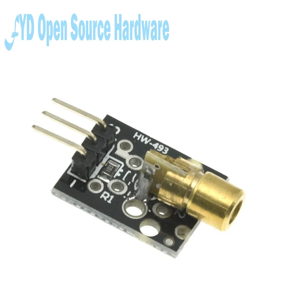 Ky-008 3Pin 650Nm Trasmettitore Laser Rosso Dot Diode Modulo Sensore Testa In Rame Per Arduino Avr Pic Fai Da Te Compatibile Con Mega 2560
