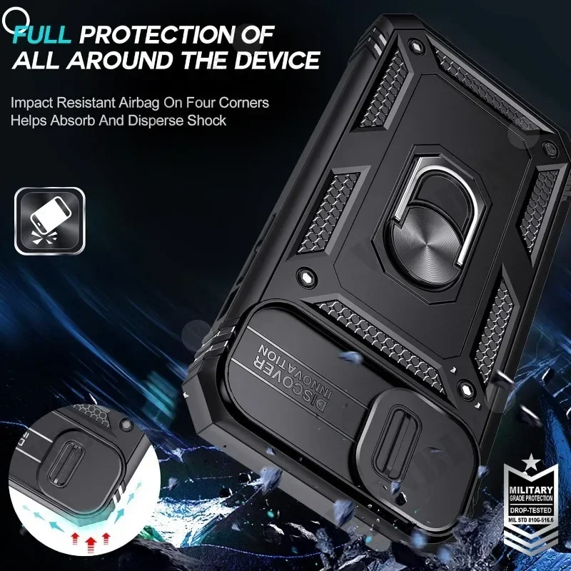 Heavy Duty Smartphone Case with 360-Degree Kickstand and Camera Protection