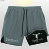 Men's Sports Shorts Anime Death Note Printing GYM Casual Sport Compression Shorts Workout Running Mesh 2 in 1 Shorts Rashgard 4