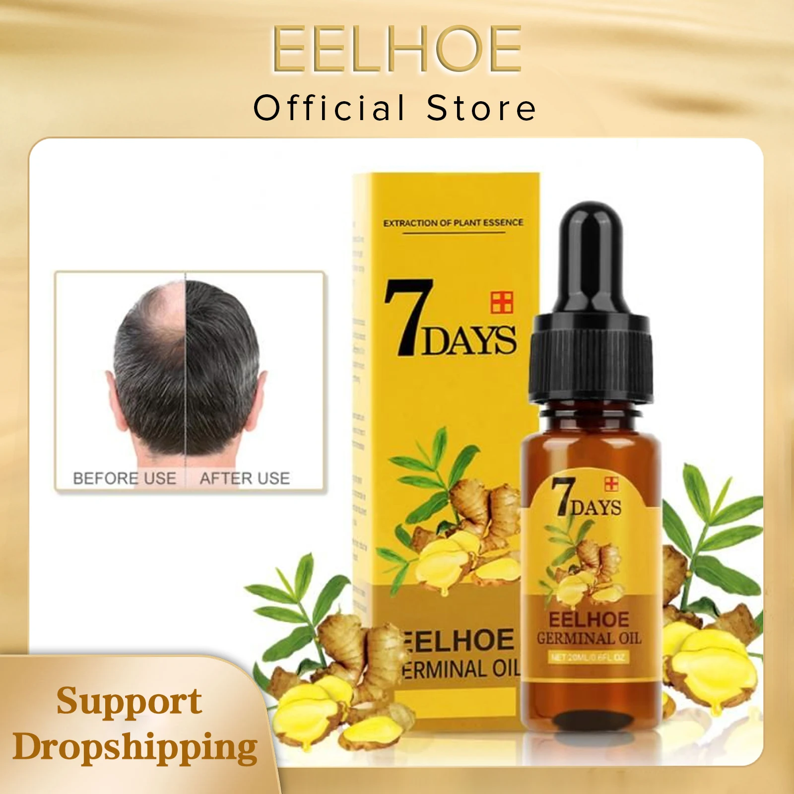 EelhoeGingerHairGrowthOilNaturalEssentailAntiHairLoss