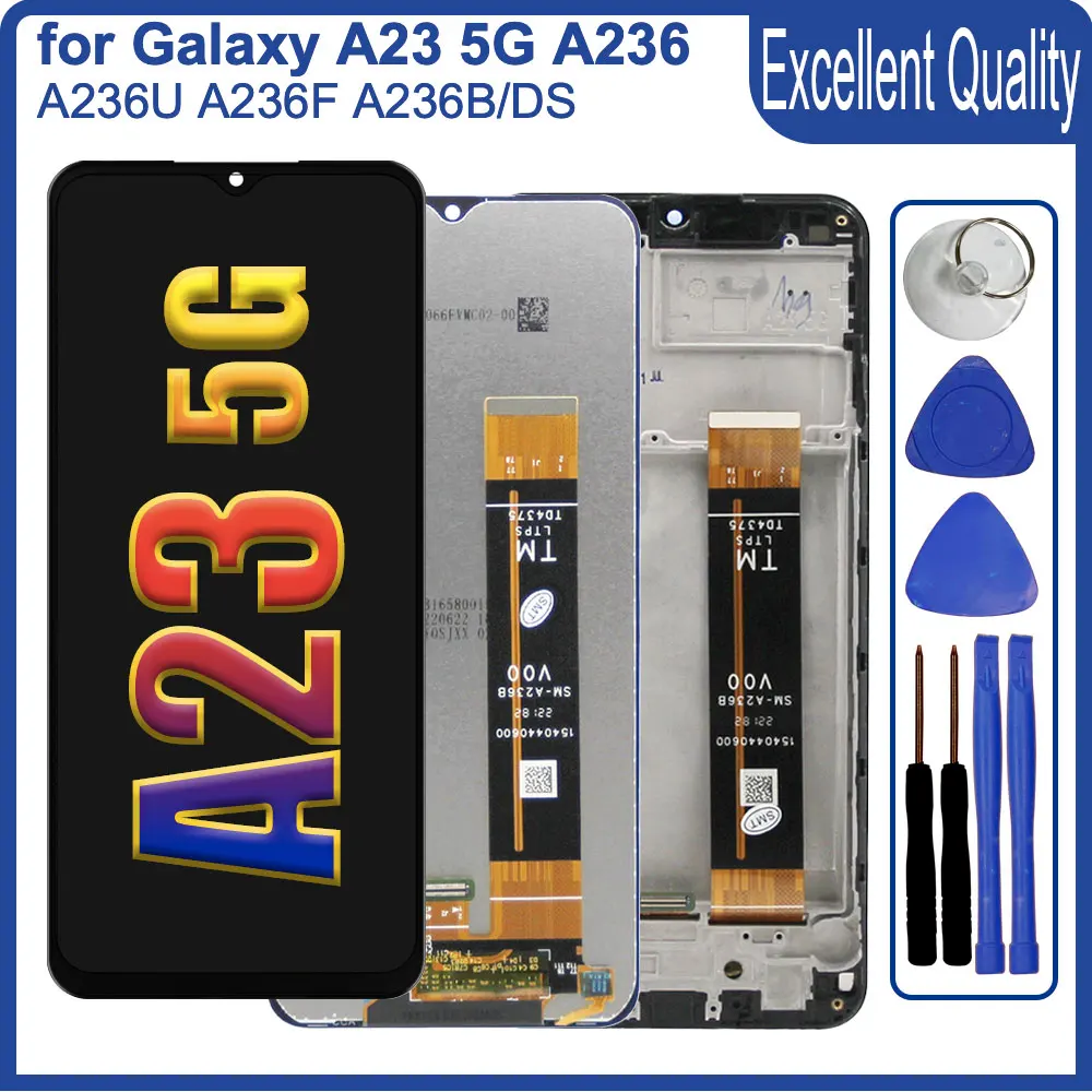 

Tested New LCD for Samsung Galaxy A23 5G A236 Screen LCD Display Touch Panel for Samsung A23 Screen Replacement for A236U A236B