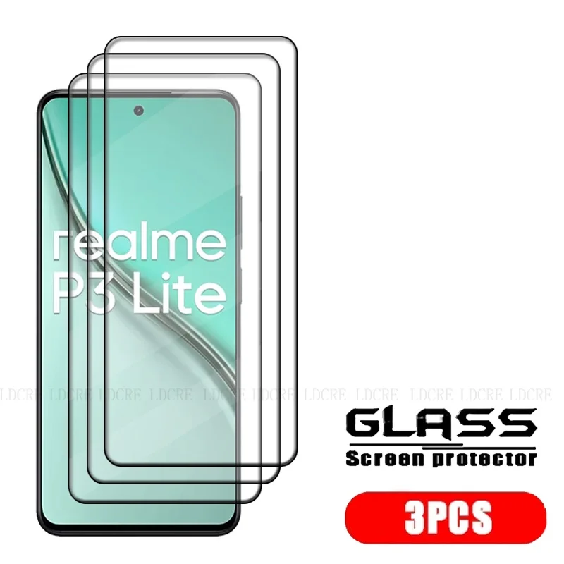 Crystal Clear Tempered Glass Screen Protector for Realme P3 Lite - HD 9H Full Cover
