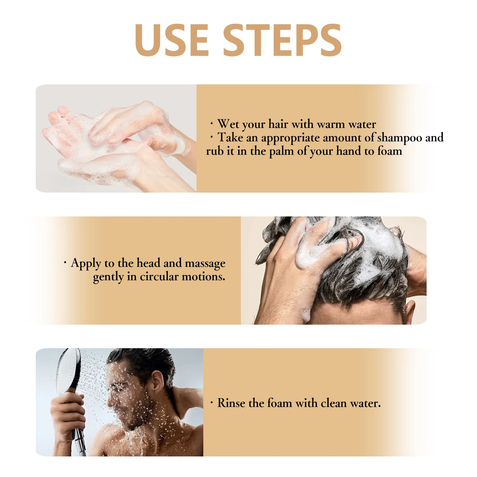 Shampoo per Uomo, Cura del Cuoio Capelluto, Pulizia Profonda con Zenzero e Liquirizia, Volumizzante, per Uso Quotidiano, Migliora il Volume dei Capelli Diradati, 100ml - immagine 4