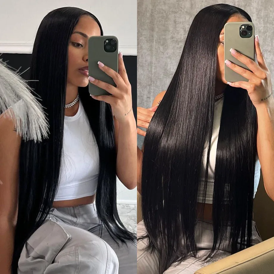 40 Inch 13X6 Straight Hd Lace Frontal Wig Braizilian Glueless Human Hair Wig 13X4 Straight Lace Front Human Hair Wigs For Women