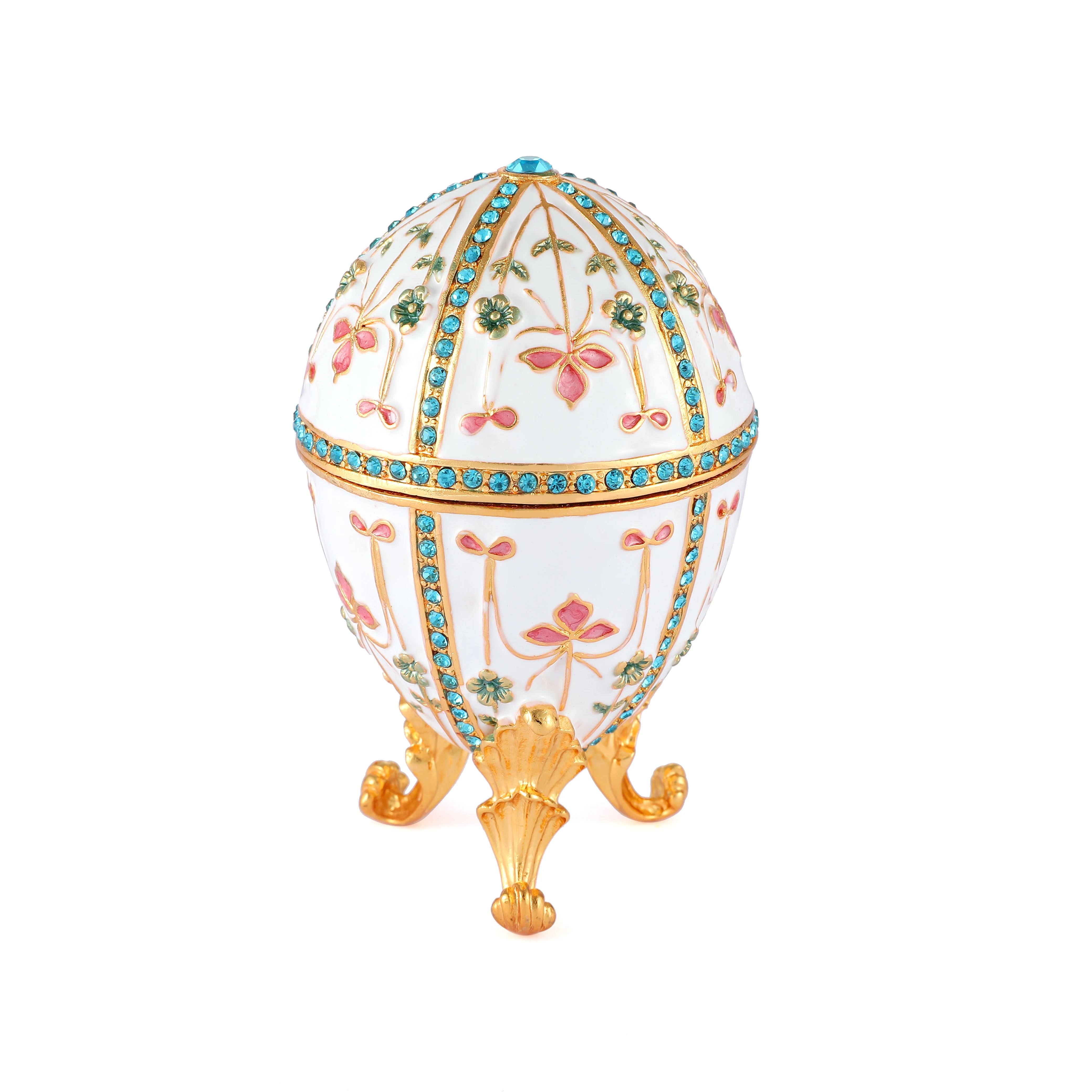 QIFU Faberge Egg Style Jewelry Trinket Box Gift for Home Decoration mini storage boxes