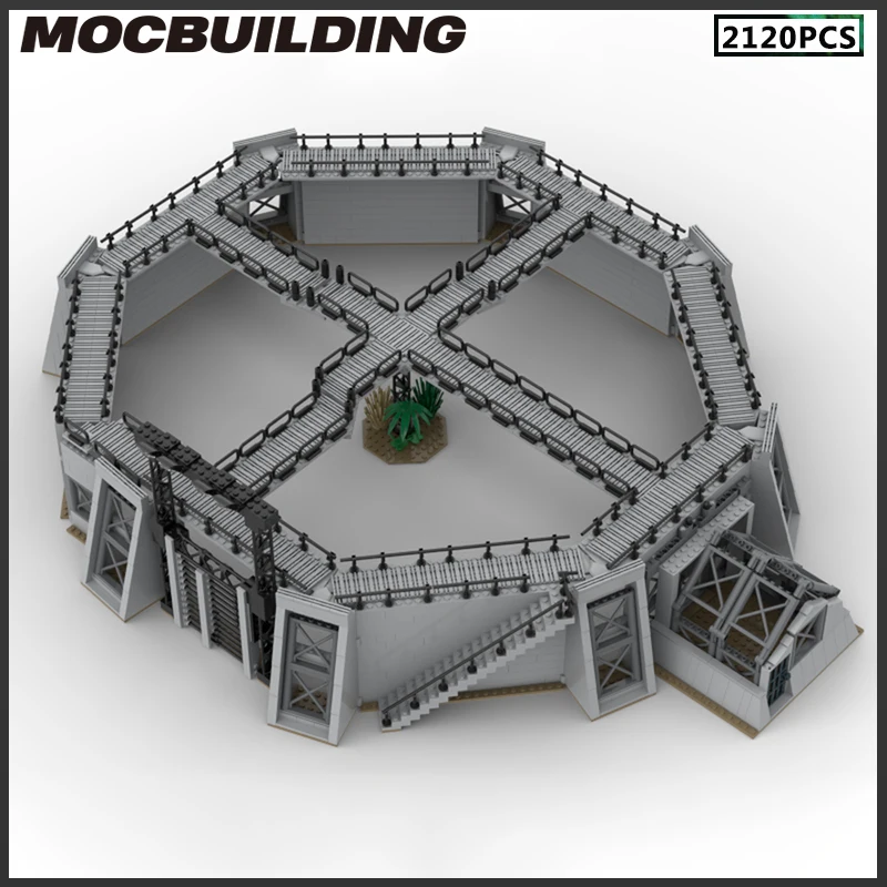 Moc Building Block Jurassic Dinosaur Velociraptor Cage Fai Da Te Brick Toy Movie Scene Model Series Collection Regalo Di Compleanno Natale
