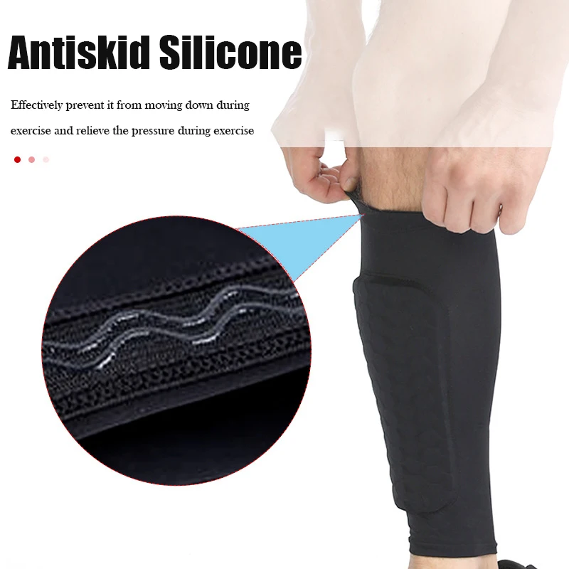 Soccer Shin Guards (XS-2XL)1 Pair Teen Kids Football Shin Guard Soccer Anti-collision Compression Basketball Leg Warmers Gym Leg Calf Sleeves Socks