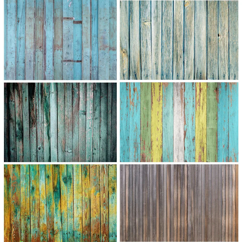 

SHENGYONGBAO Vinyl Retro Wood Plank Vintage Baby Portrait Photography Backdrops For Photo Studio Background Props 21318WQ-56