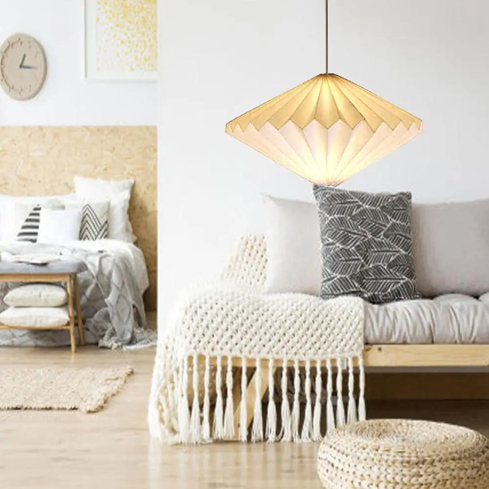 Creative Art Decoration Foldable Living Room Pendant Light Lamp Shade Hanging Ceiling Paper Origami Lantern