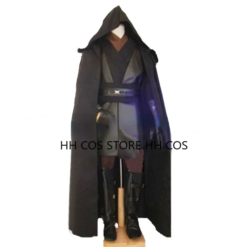 Maßge schneiderte erwachsene Kostüm Anakin Skywalker Cosplay Halloween Karneval Party Kostüm mit Handschuhen