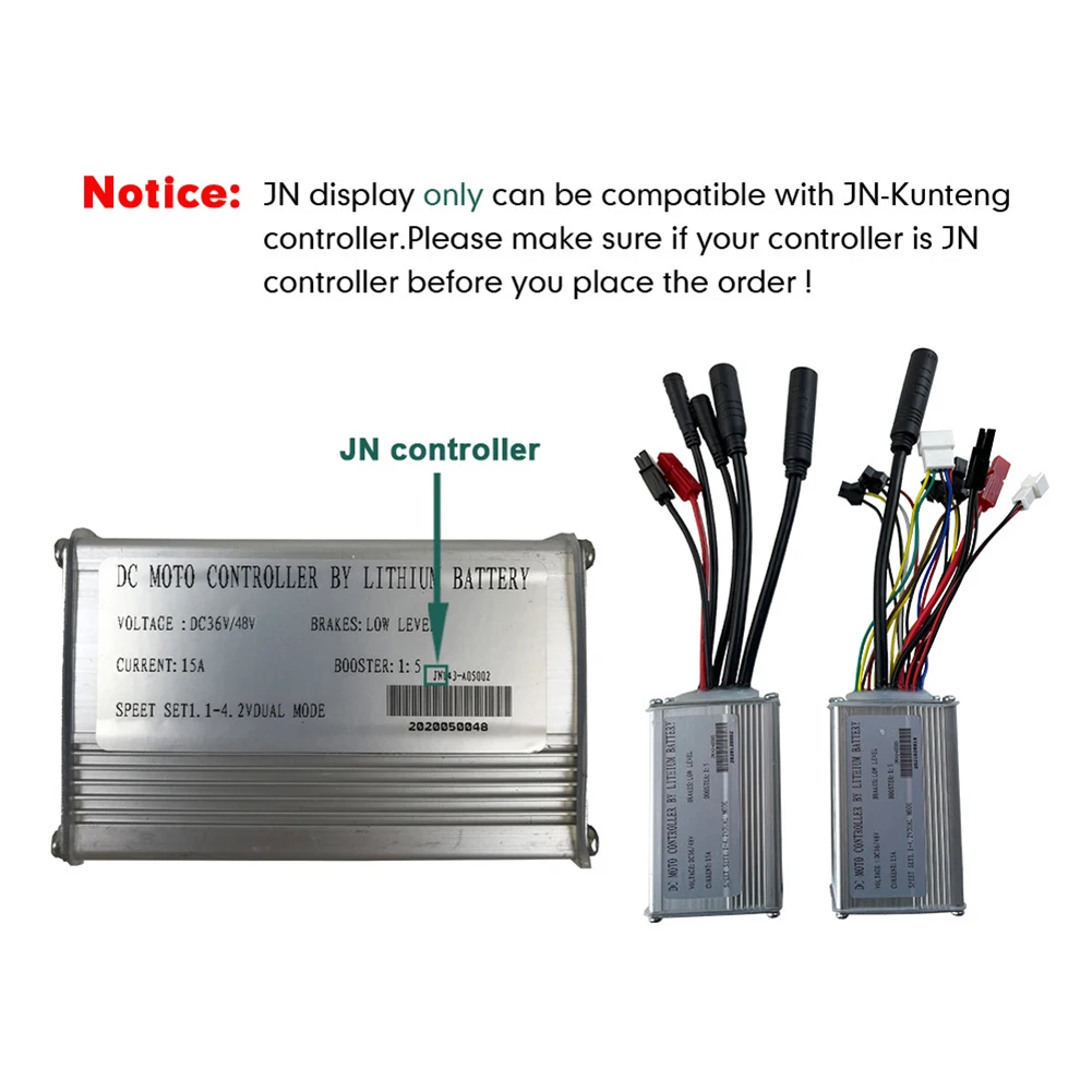 

Ebike LCD Display Socket Display Φ22.2mm 36V 48V 5 Pin E-Bike Display 84*50mm Black GD01 Muiti Functions SM Plug