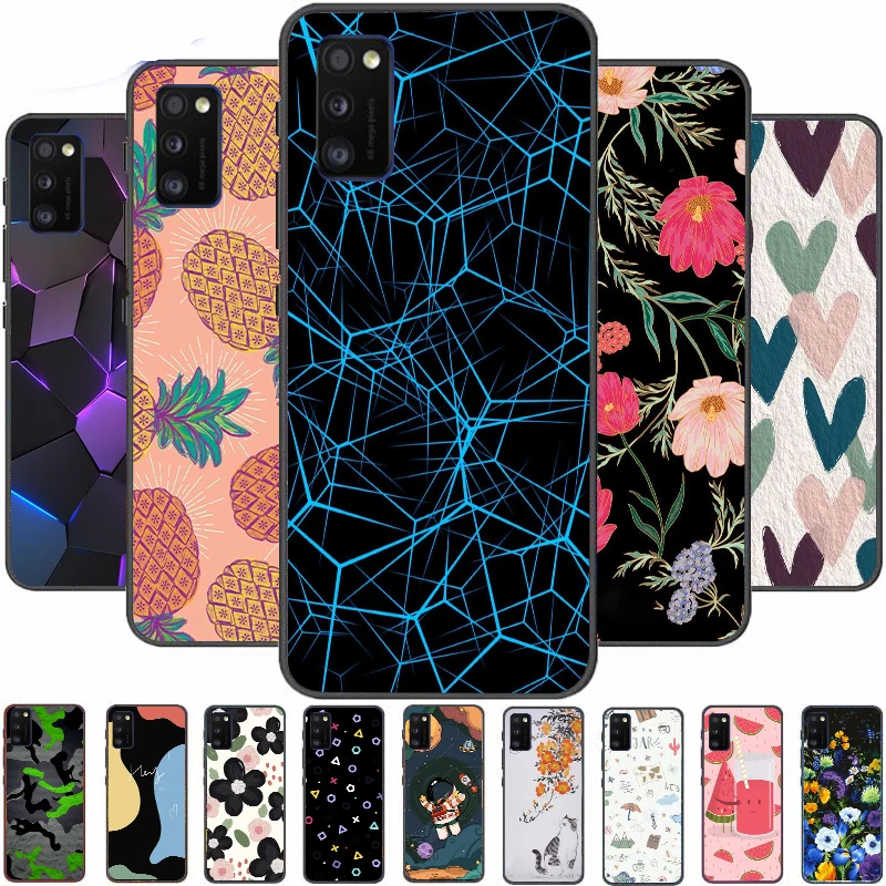 

For Samsung Galaxy A41 Case Soft Back Cover Phone For Samsung A71 A 71 A51 A41 A 41 TPU Bumper Cover Oil Painting