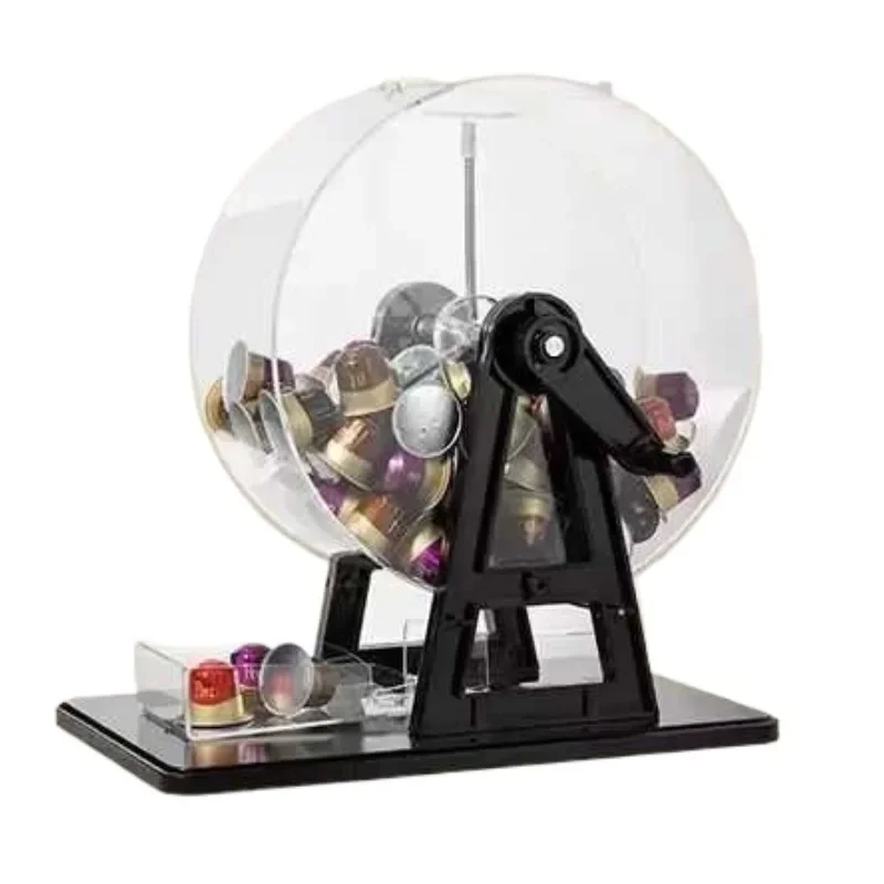 Funny Candy Dispenser Original Storage Box Transparent Hand Cranked Random Capsule Coffee Machine Container Kitchen Accessories 6