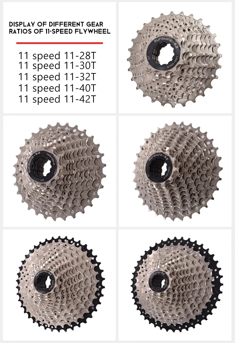 Rennrad 8/9/10/11/12 Geschwindigkeit Kassette 11v 25T/28T//30T/32T/34T/36T Kettenrad K7 10v Fahrrad Freilauf – Detail 14