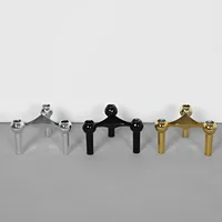 Modular Metal Candle Holder Interconnectable Geometric Candelabra for Stick Skinny Home Dining Table Decor Wedding Centerpiece 6