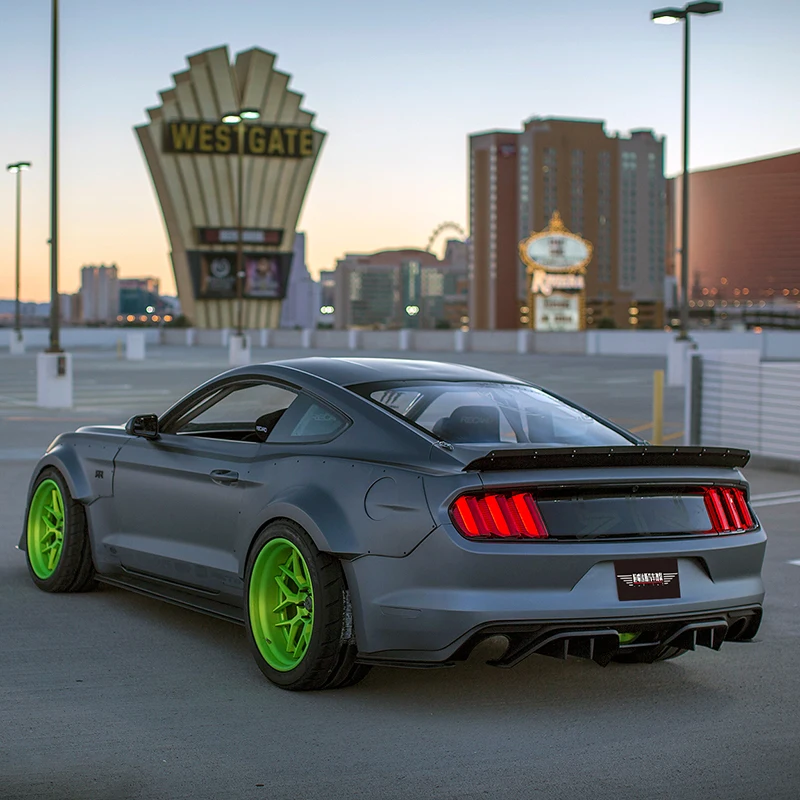 RTR Style Wide Body Fenders For Ford Mustang 2015 2016 2017 FRP 