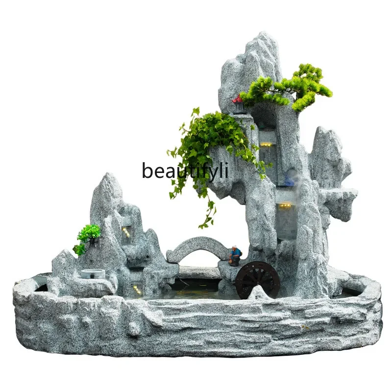 

Large Artificial Mountain and Fountain Outdoor Fish Pond Landscape Garden Company Decoration Ornaments