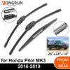 3PCS Car Wiper for Honda Pilot MK3 2016-2019 Front Rear Windshield Four Seasons durable Accessories 2016 2017 2018 2019 1