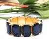 Christmas Bracelet For Women's Exaggerated Large Glass Geometric Square Beading Wedding Bride Jewelry 5