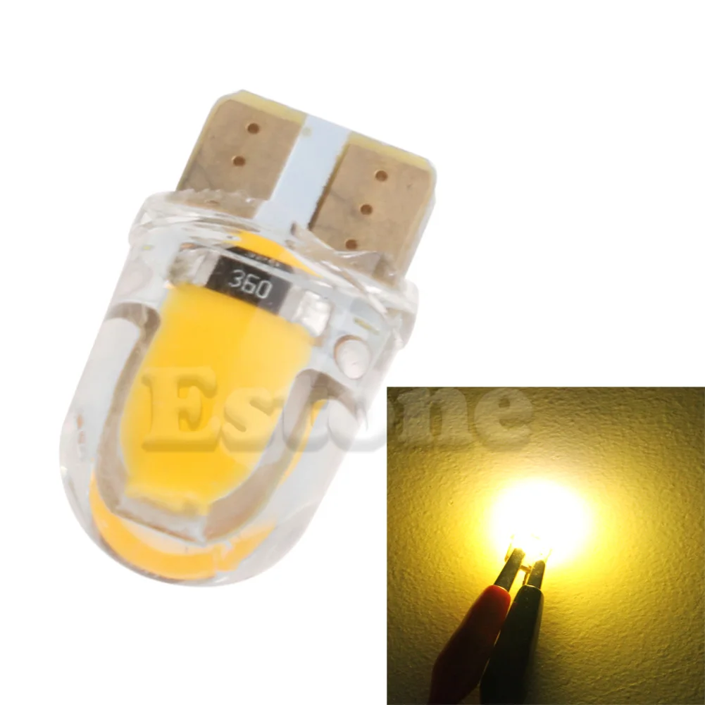 

LED T10 W5W COB LED CANBUS Кремнезем Яркое стекло Лицензионные лампочки 194 168 12 В для постоянного тока Белые лампы для огней