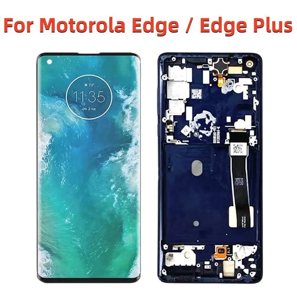 Originale Per Motorola Edge + Edge Plus Display Lcd Con Cornice Touch Screen Per Moto Edge Xt2063-3 Edge Plus Xt2061-3 Parti Lcd