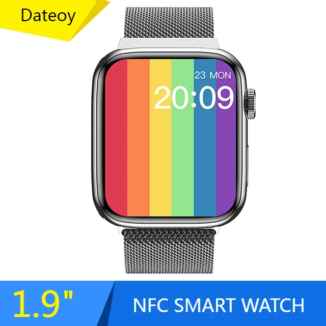 DT7 Max Smartwatch 2022 Bluetooth Call NFC Smart Watch 1.9" Wireless Charger GPS Track Sport Fitness Series 7 PK Iwo W27 PRO W57 1