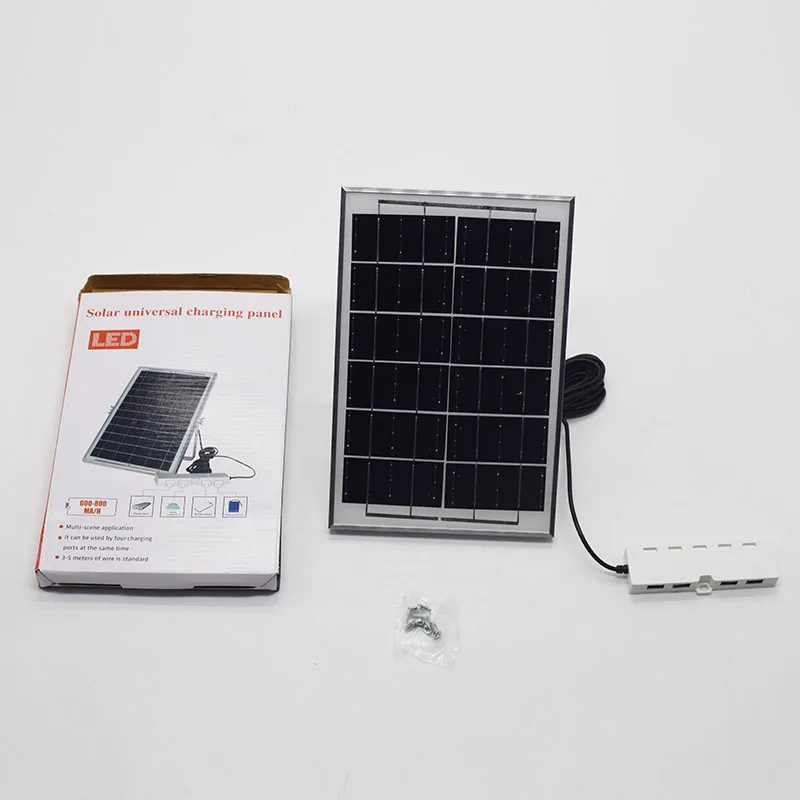 태양열 범용 충전 패널, 충전용 USB 포트 4 개, 6V, 6W