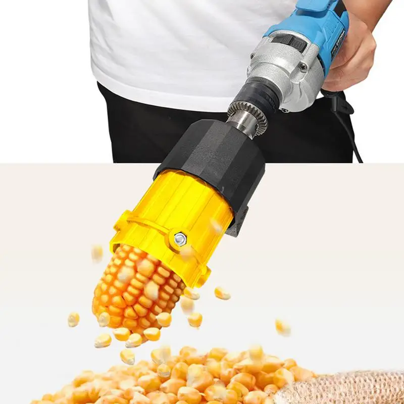 

Fully Automatic Corn Peeling Machine Head Portable Corn Thresher Accessory Small Grain Peeler Separator Use With Electric Drill