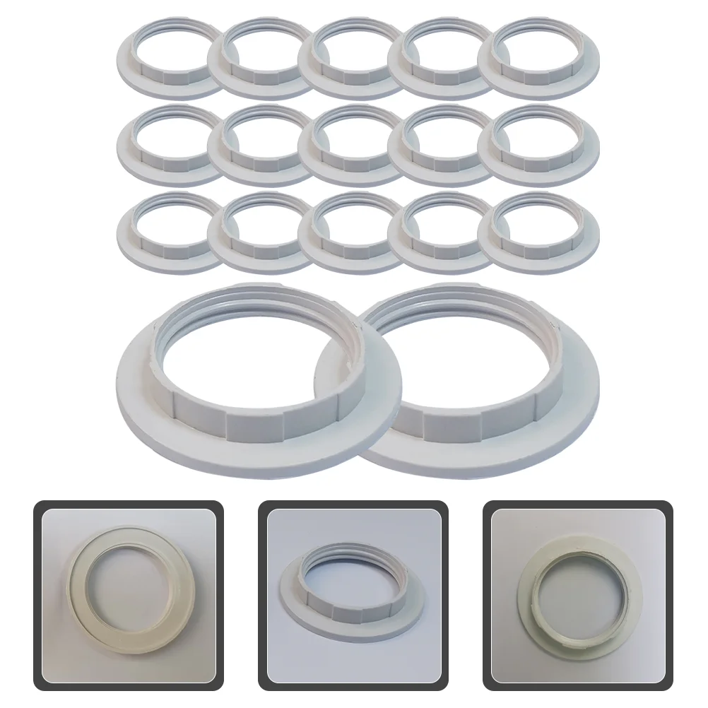 50 Pcs E27 Lamp Fixed Ring Lampshade Frame Light Accessories Fitting Lock Socket Replacement Collar for Bracket