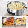 220V Large Capacity Electric Skillets,1500W high firepower 34CM diameter 5.8cm depth 304 Stainless Steel Uncoated non stick pan 4
