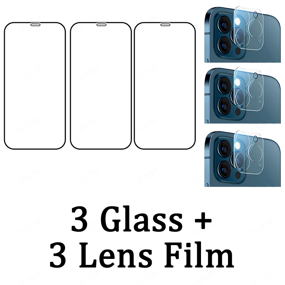 best screen guard for mobile Tempered Glass For IPhone 13 Pro Max Apple 13 Mini Screen Protector 3D Camera Lens iPhone 13Mini  Full Cover Film 13Pro Max Case phone screen protectors Screen Protectors