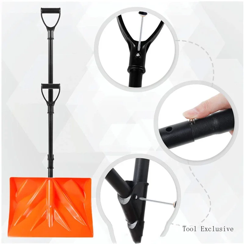 2-in-1 Snow Shovel with Double Handle, 18-Inch 3