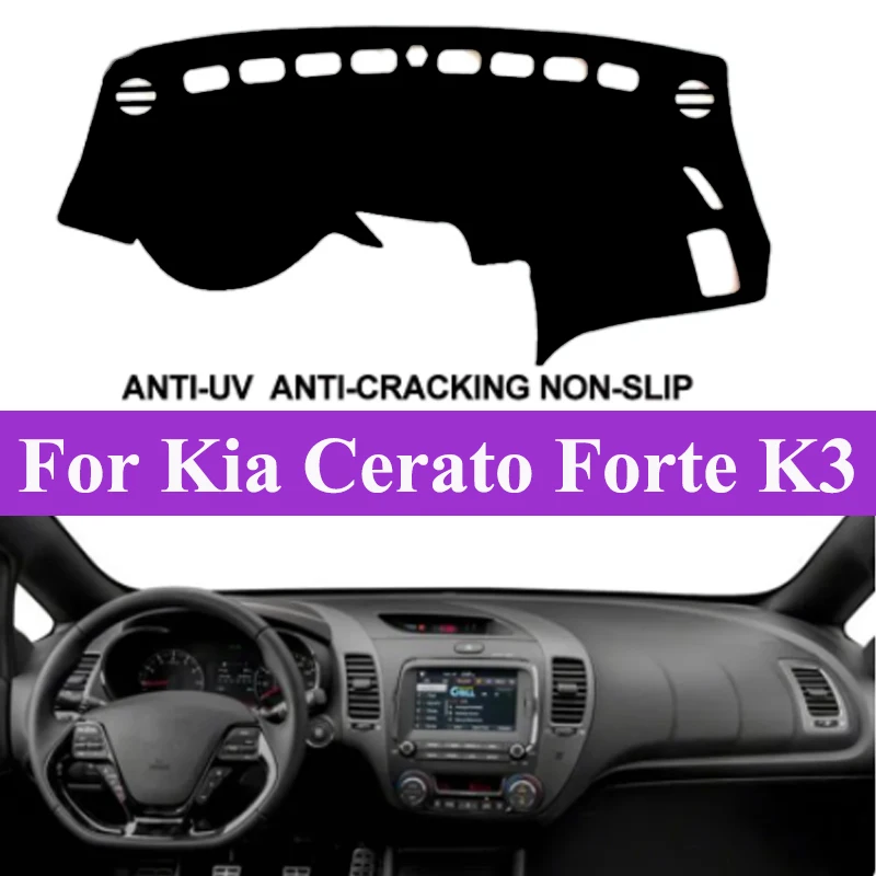 

Чехол TAIJS для приборной панели автомобиля, коврик для приборной панели, ковер для приборной панели с защитой от УФ-лучей для Kia Cerato Forte K3 2013-2015 2016 2017 2018