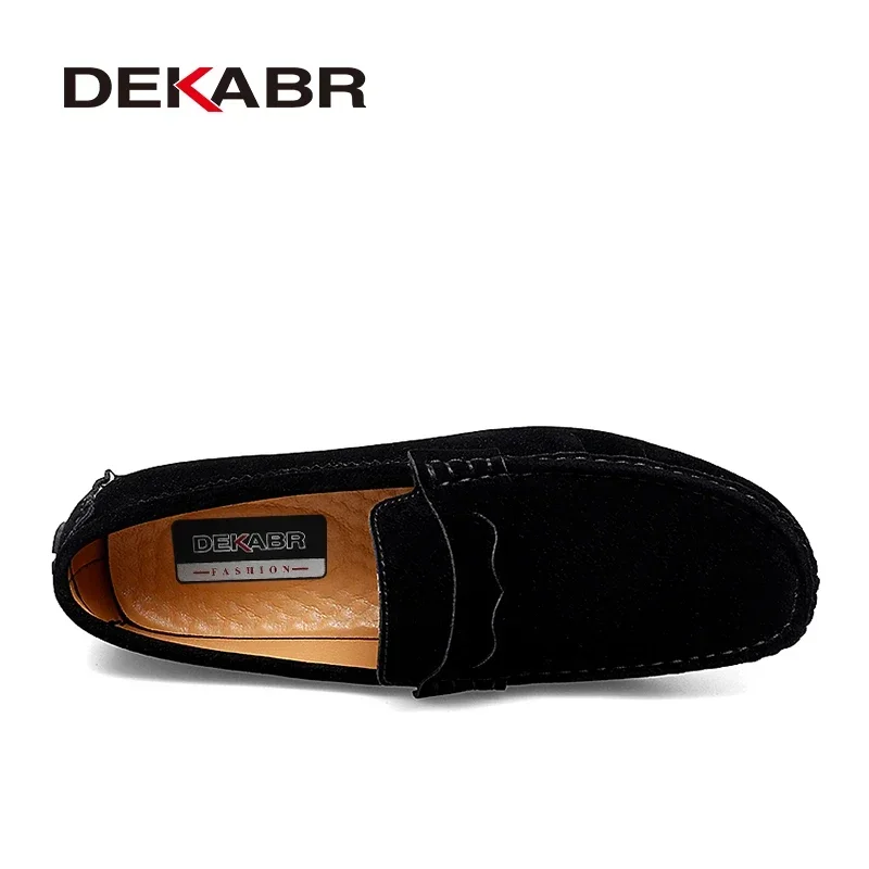 DEKABR 2025 New Couple Casual Shoes Slip-on Handmade Comfortable Breathable High Quality Pu Leather Loafers Fashion Size 35-48 2