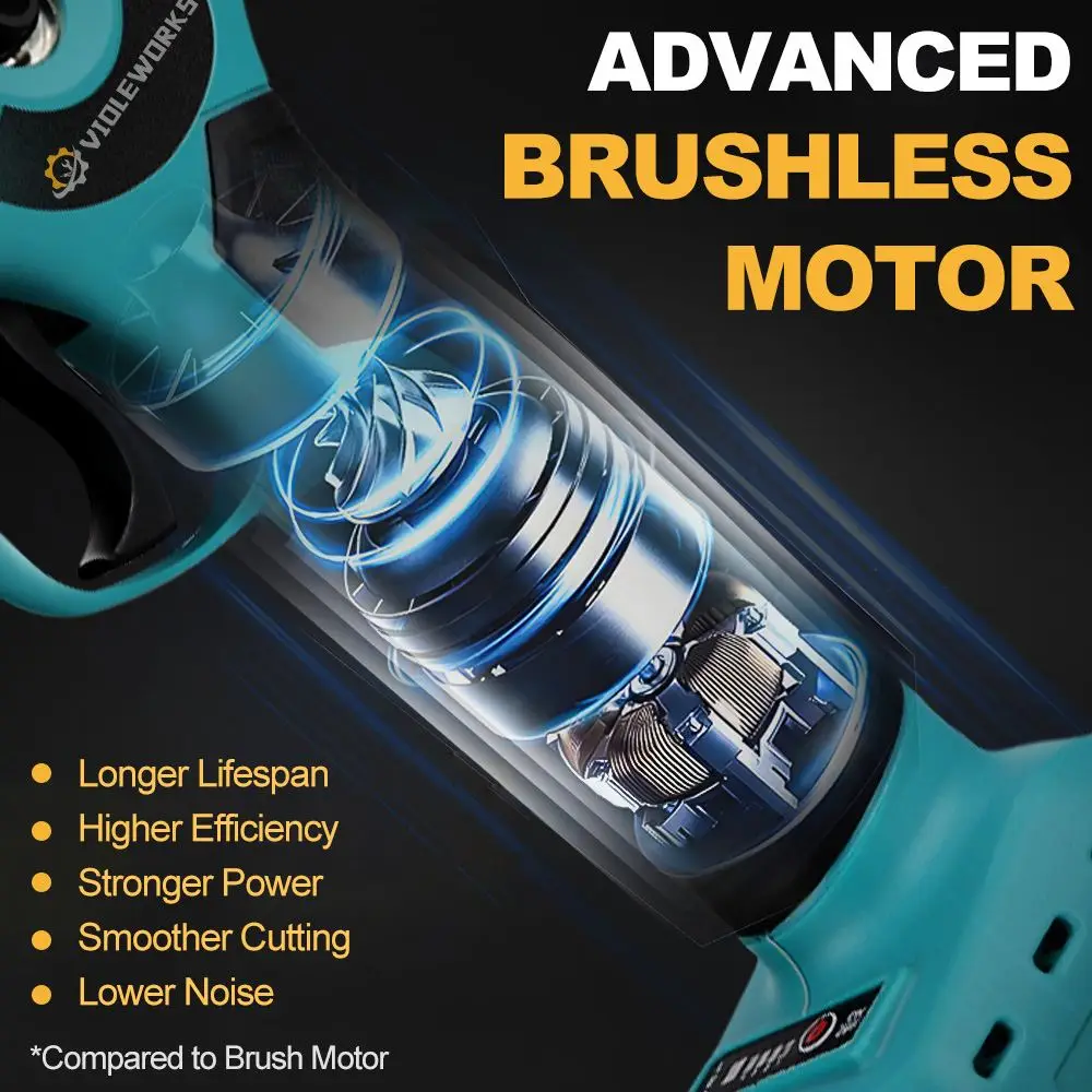 4 Gears Brushless Electric Pruning Shears for Makita 18V Battery Cordless Electric Garden Scissor Rechargeable Fruit Tree Pruner 3